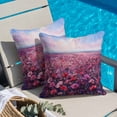 thumbnail image 4 of Spring Red Flowers Throw Pillow Cover Pastoral Oil Painting Texture Cotton Linen Cushion Cover Throw Pillow Case with Invisible Zipper for Couch Sofa Bed Chair Car 24x24 Inch, 4 of 9