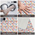 thumbnail image 4 of Bathroom Rugs Non Slip Washable - Floral Ditsy Kitchen Mats for Floor, Area Rugs for Entryway Rugs Indoor, Laundry Bathroom Room Door Rug with Rubber Backing 20x31.5in, 4 of 8