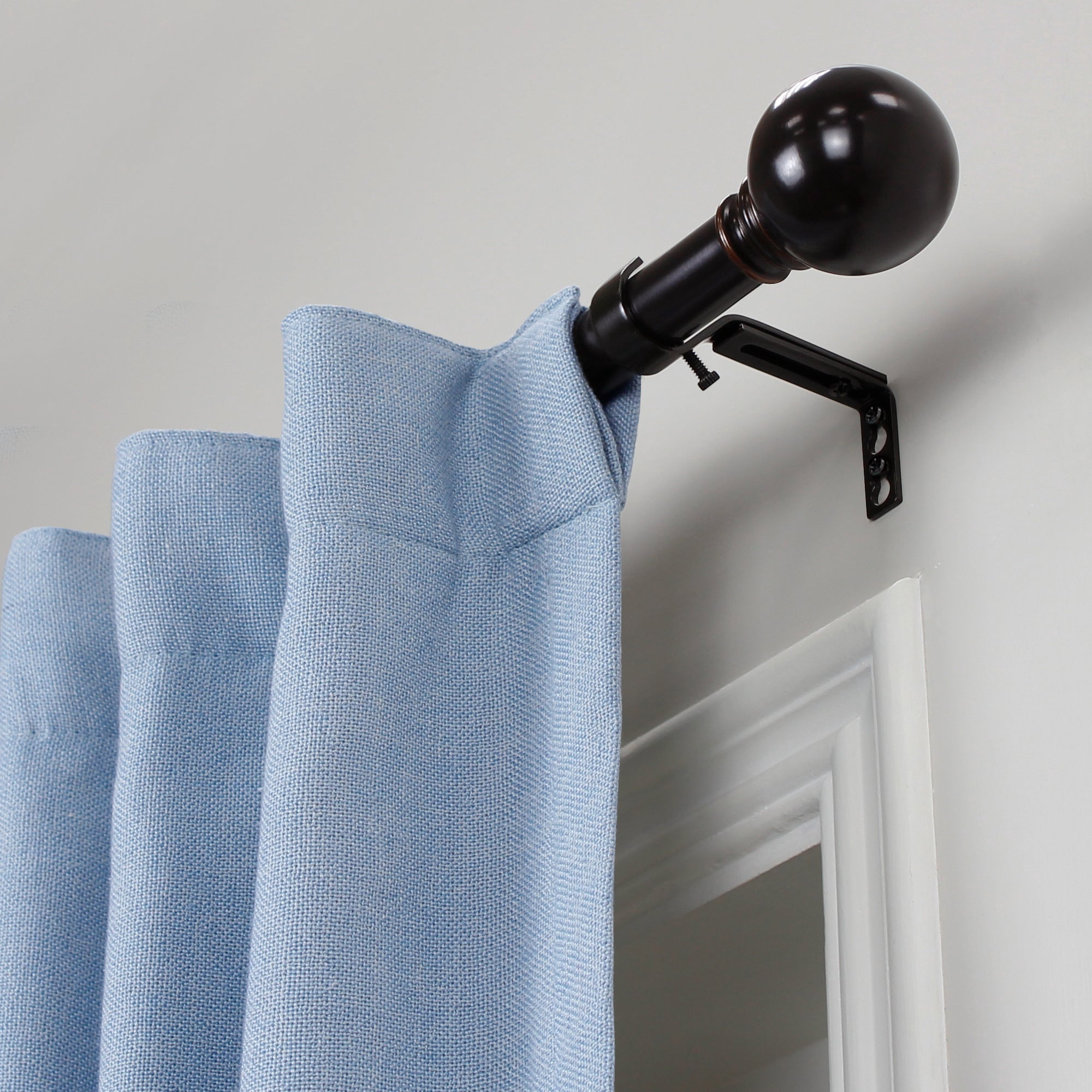1" Ball Finial Set Oil Rubbed Bronze 50"-144"