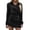 Black, variant on QHFBli Women Dressy Casual 2 Piece Outfits Striped Long Sleeve Button Down Shirt and Mini Skirt Matching Set