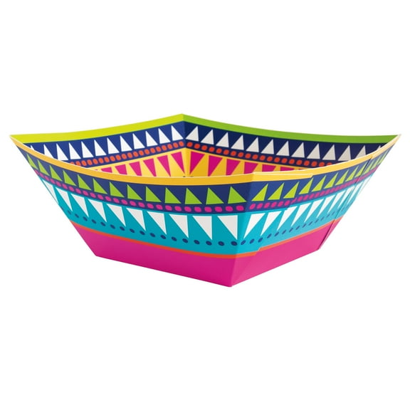 Unique Industries Boho Fiesta Square Paper Bowl