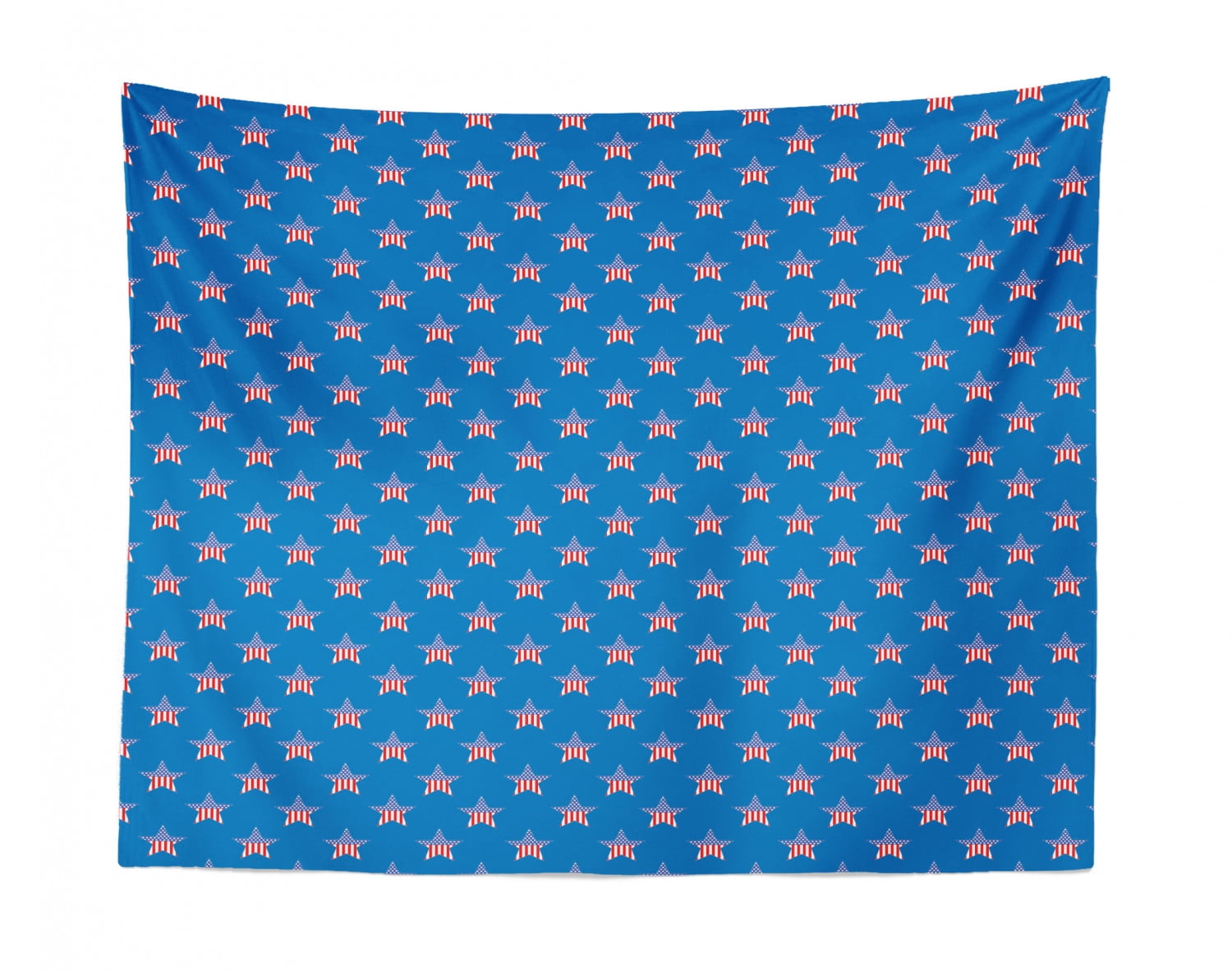 Fourth of July Tapestry, Horizontally Designed Streaks and Star Forms ...