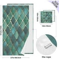 thumbnail image 3 of Coolnut Green Gold Scales Bath Towels Set,2 Piece Pure Cotton Ultra Soft High Absorbent Quick Dry Towel Set,1 Bath Towels, 1 Wash Cloths Wash cloth, 3 of 7