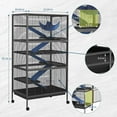 thumbnail image 3 of Trilenars 5-Tier Metal Cage for Small Animals in Black,Black, 3 of 7