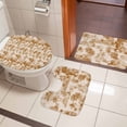 thumbnail image 5 of Forest Animal Bathroom Rugs Set Vintage Forest Elephant Lion Animal Orange Non Slip Absorbent Soft Bath Mats 3 Piece Set with Bathroom Rug, U-Shaped Floor Mat, Toilet Seat Cover Large Size, 5 of 9