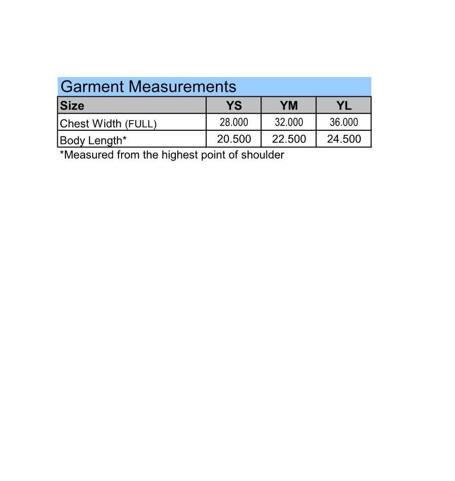 Holloway Clothing Size Chart