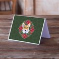 thumbnail image 2 of Pembroke Corgi Poinsetta Wreath Greeting Cards and Envelopes Pack of 8, 2 of 2