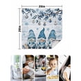 thumbnail image 4 of Blue Gnomes Christmas Cloth Napkins Set of 4 Reusable Dinner Napkins, Xmas Balls Tree Snowflake Wooden Cocktail Napkin Washable Table Napkins for Wedding/Holiday Party/Baby Shower 20"x20", 4 of 7