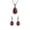 Red, variant on Womens Classic Bridal Pear Shape Teardrop Halo CZ Blue Sapphire Jewelry Set Silver
