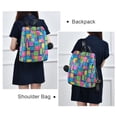 thumbnail image 6 of FORMRS Women's Travel Backpack Purse Anti-Theft Hidden Pockets Casual Shoulder Bag, Colorful Geometric Pattern, 6 of 7