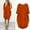 F-626Orange, variant on Women's Dress Long Sleeve Round Neck Solid Color Fashion Comfortable Loose Fit Dresses With Pockets For Casual Daily Wear,Hot Pink,Xxl