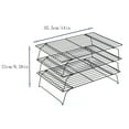 thumbnail image 3 of YiJuHui 3pcs Stainless Steel 3-Tier Cooling Rack for Baking - Oven Safe Drying Rack with Foldable Design for Even Airflow, Perfect for Cookies, Cakes, Pastries & Roasted Foods, 3 of 9