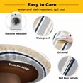 thumbnail image 3 of Elastic Fitted Round Tablecloth, Beige Navy Blue Striped Waterproof Stretch Table Cover for 36"-44" Tables, Farmhouse Stripes Modern Abstract Art Washable Outdoor Tablecloths for Patio, Picnic, 3 of 9