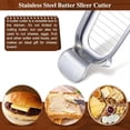 thumbnail image 6 of Butter & Cheese Slicer Cutter, Stainless Steel Wire Cheese Slicer, Multipurpose Handheld Butter Cutter for Block Cheese, Butter, Soft Fruits, and Dishwasher Safe, 6 of 7