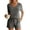 Dark Gray Flower, variant on Women's Ribbed Knit Lounge Sets Short Sleeve 2-Piece Outfit Sleepwear Set