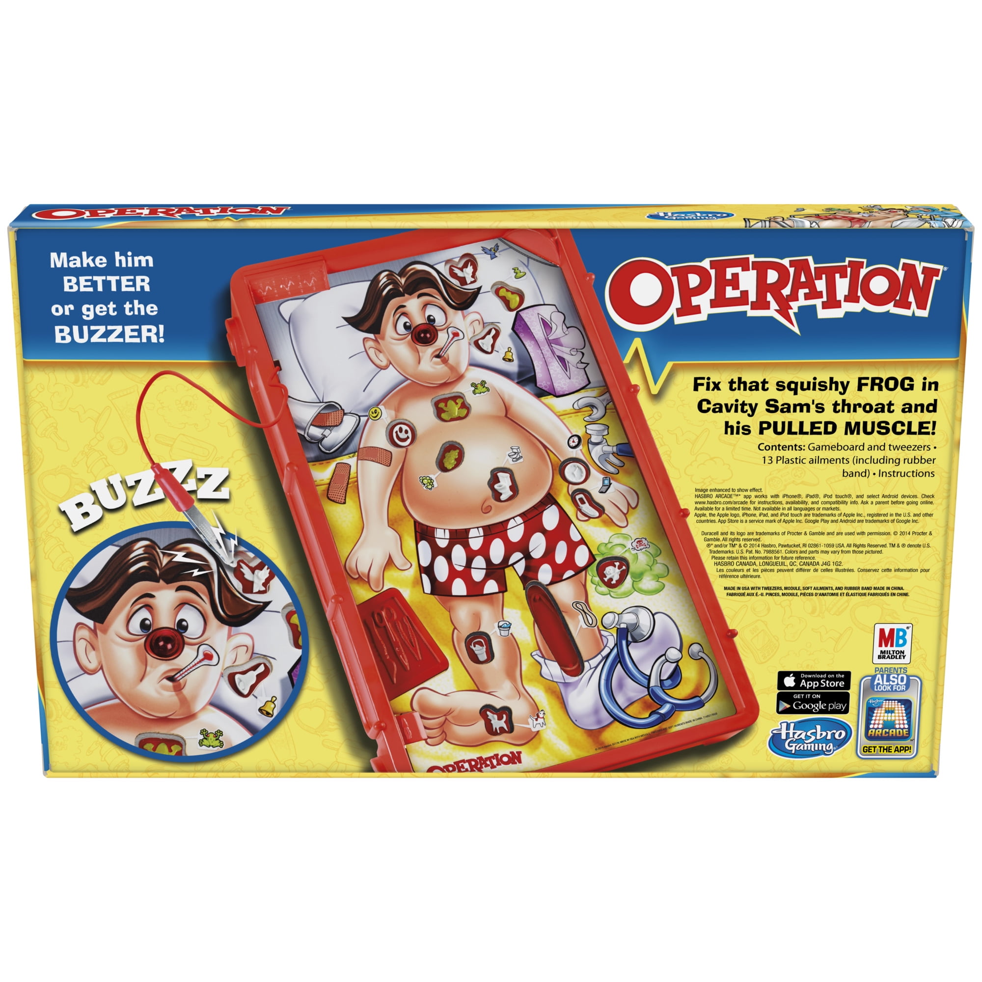 Becks Kom langs om het te weten Bek Operation, Classic Kids & Family Favorite Strategy Game with 12 Plastic  Ailments - Walmart.com