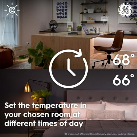 GE CYNC Smart Temperature Sensor, Thermostat Sensor, Humidity Sensor, Works with CYNC Smart Thermostat (Sold Separately), Set Schedules in CYNC App (1 Pack)