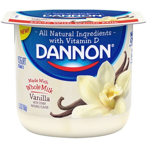 Dannon Vanilla Whole Milk Yogurt, 5.3 Oz - Walmart.com