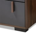 thumbnail image 4 of Baxton Studio Rikke Commode en Bois Bicolore à 6 Tiroirs en Gris et Noyer, 4 of 9