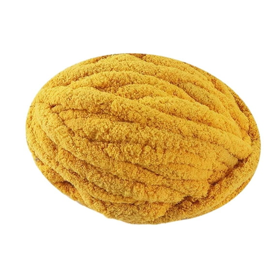 Thick Chunky Yarn Chunky Wool Yarn Bulky Yarn for Crocheting Arm Knitting Yarn Weight Yarn Knit Yarn for Knitted Blanket Mat Weaving Sweater Brown Yellow