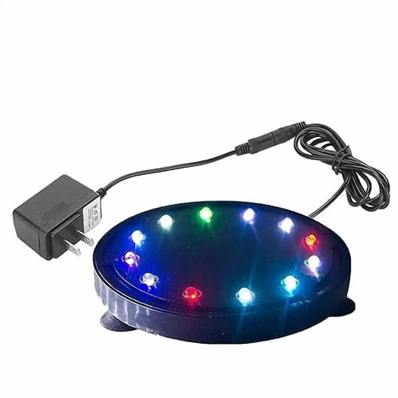 5 inch 12 LED Aquarium Bubble Light Air Stone,Fish Tank LED Air Bubbler Light Submersible Air Pump Bubble Stone Lamp for Turtle Fish Tank Decoration