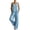 Sky Blue, variant on Domzest Womens 2 Piece Linen Blend Set Sleeveless Button Tank Top & Wide Leg Pants Set Summer Casual Outfits Sky Blue L