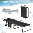 thumbnail image 3 of WLXIANG Lounge Beach Chair for Adults, Outdoor Sun Tanning Chair, Portable Folding Camping Lay Chaise Lounge Chairs for Outside Beach Pool Reading, Sunbathing (1, Black), 3 of 8