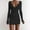 Black, variant on Babysbule Dresses for Women Fashion Women's Sexy Solid V-Neck Long-sleeved Sheath Tight Mini Dress