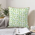thumbnail image 6 of Fotbe Frogs Jumping Pattern Velvet Decorative Throw Pillow Covers with Elegant Piping, Soft Plush Cushion Cover for Sofa, Bed, Car, Office-18"x18", 6 of 8