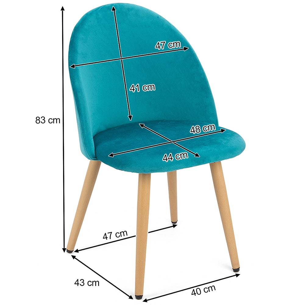 Kepooman 2Pcs Medieval Dining Chair, Chair for Kitchen, Makeup Chair with Soft Velvet Seat and Wooden Style Stool Legs, Accent Side Chair for Living Room, Sky Blue Kepooman 2Pcs Medieval Dining Chair, Chair for Kitchen, Makeup Chair with Soft Velvet Seat and Wooden Style Stool Legs, Accent Side Chair for Living Room, Sky Blue