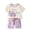 PurpleT, variant on Agkizg 2PC Graphic Short Sleeve Round Neck Top Elastic Waist Shorts with Shoulder Button Set Summer Outfits (Toddler Boy's or Toddler Girl's),2-Piece Set,Sizes 6 Months-9 Years