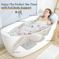 thumbnail image 3 of Bath Cushion, Full Body Bathtub Pillow with 160 Suction Cups, Bath Mat for Head and Neck Support, with Laundry Bag (Dark Gray, 51.2" x 16.2"), 3 of 12