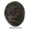 thumbnail image 6 of Lyricalhair Toupee for Men Durable Full PU Mens Toupee Human Hair Replacement System Black Brown Blonde Gray Hairpiece #2 Darkest Brown, 6 of 7