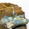 thumbnail image 3 of RAINBOW MOUNTAIN 14KT GOLD &amp; DIAMOND NATURAL SOLID AUSTRALIAN OPAL NECKLACE, 3 of 5