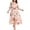 Pink, variant on Fesfesfes Plus Size Dress for Women V Neck Floral Print Boho Dress Loose Casual Hollow Out Cold Shoulder Sling Dress Ruffle Slit Wrap Dress Beach Wear Spring Dress