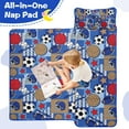 thumbnail image 4 of Baseball Football Pattern Toddler Nap Mats for Kids Preschool,Sleeping Mat Bag or Kids,Toddler Sleeping Bag,Toddler Nap Mat or Daycare, 4 of 6