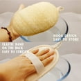 thumbnail image 4 of Emlimny 3 Pack Natural Loofah Exfoliating Body Scrubber Pads ,Natural Loofah Sponge Body Scrubber Shower Luffa Sponge with Hooks,Plant Based Shower Luffa Sponge loofah for women and Men, 4 of 7