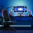 thumbnail image 4 of Aruwei Gaming Chair with RGB LED Lights, Ergonomic Massage Chair with Footrest, Lumbar Support for Video Games, 4 of 7