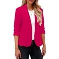 thumbnail image 4 of Pyhlmscde Women Cardigan Sweater Chunky Jacket Coat Fall Outwear Trendy Outfits, Business Casual Outfits for Women, Suit Jackets for Women, Women's Blazers & Suit Jackets Hot Pink L, 4 of 6