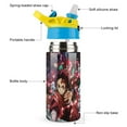 thumbnail image 3 of Demon Slayer Kids Straw Water Bottle, Stainless Steel Vacuum Insulated Water Bottle for School Travel Sport, 3 of 8