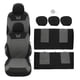 thumbnail image 1 of Kit universal de 9 fundas para asientos de coche Unique Bargains Fundas para asientos interiores de coche Patrón de mariposa gris, 1 of 7
