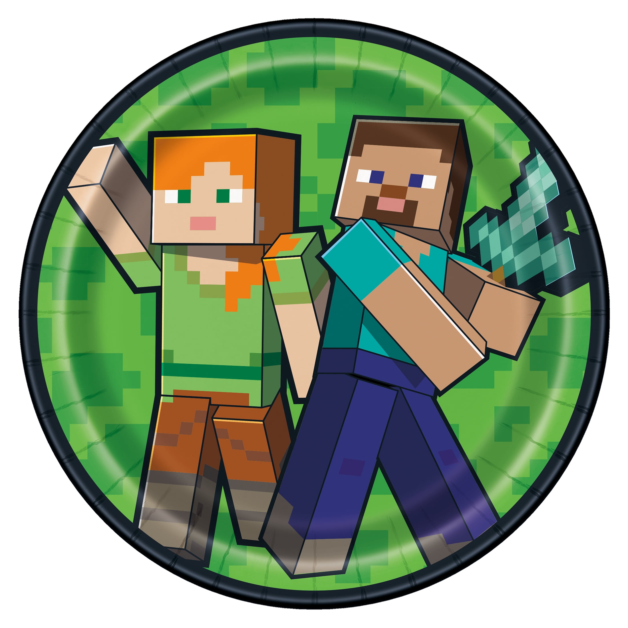 Minecraft 8 Count 6.75IN Multicolor Dessert Paper Plates