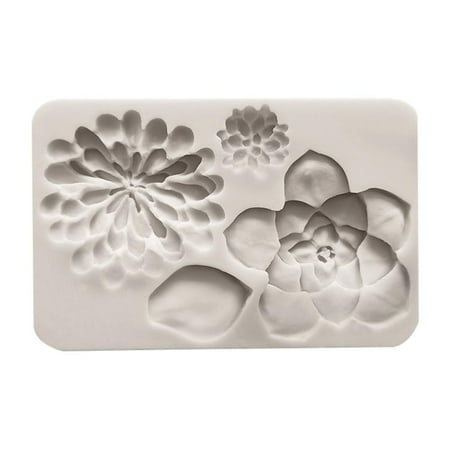

JZROCKER Sugarcraft Mould Silicone Succulent Theme 3D Cartoon Bakeware Tools Safe Kitchen