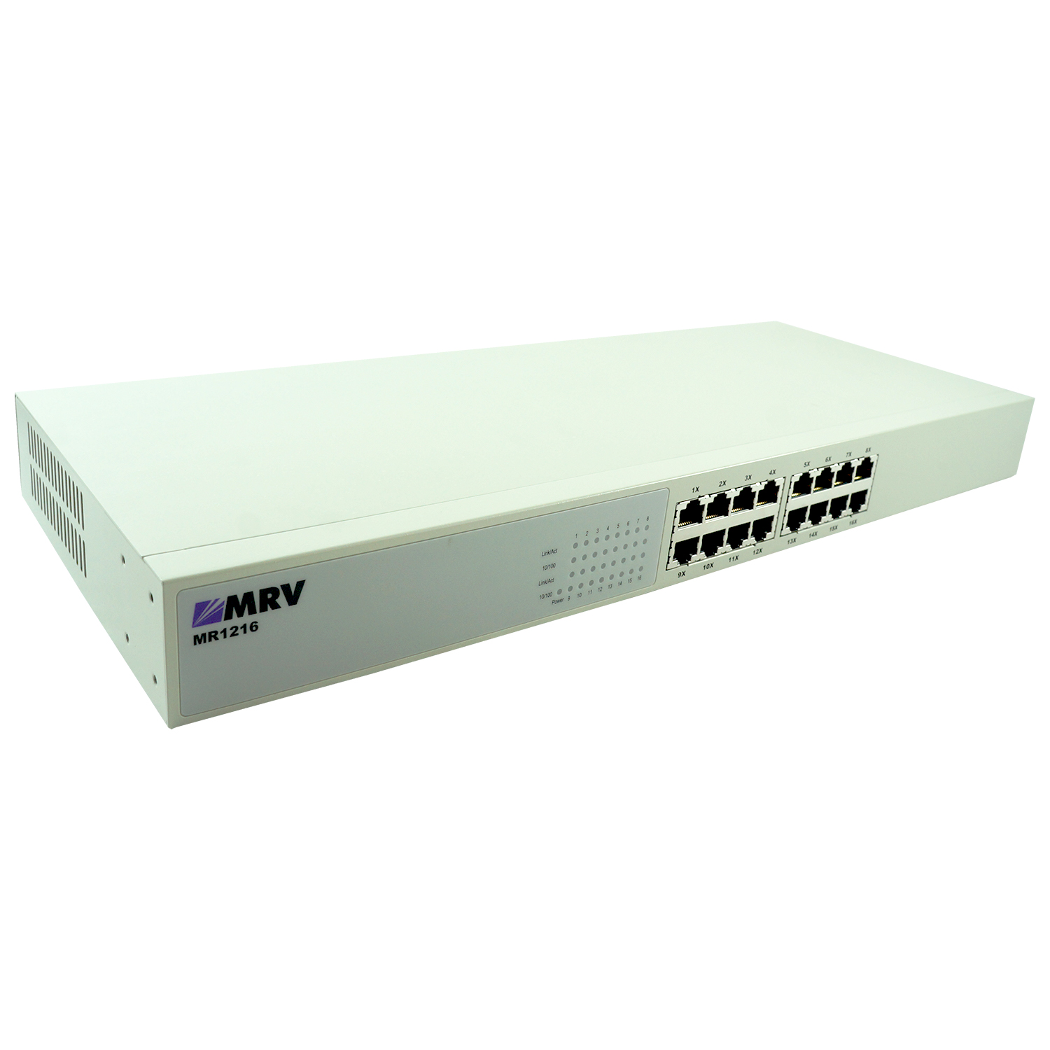 MRV MR1216 16-Port 10/100Mbps Unmanaged Fast Ethernet Rack Mountable Switch