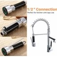 thumbnail image 4 of Queilt Kitchen Faucet Spray Brass Retractable Kitchen Sink Spray Mixer Tap Spray Replacement for Extendable Spray Faucet, Chrome, G1/2", 4 of 5