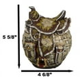 thumbnail image 2 of Rustic Western Brown Cowboy Horse Saddle Floral Wicker Design Coin Piggy Bank, 2 of 9