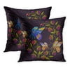 ECCOT Butterfly Butterflies and Berries Beautiful Classical Tropical and Blackberry Flower Ethnic Exotic Floral PillowCase Pillow Cover 18x18 inch Set of 2