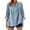 Blue, variant on Womens Linen Button Down Shirts Summer 2025 Roll up Sleeve Oversized Boyfriend Solid Tops Casual Dressy Blouses