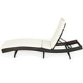 Costway Outdoor PE Wicker Rattan Adjustable Pool Chaise Lounge Chair