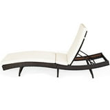 Costway Outdoor PE Wicker Rattan Adjustable Pool Chaise Lounge Chair ...
